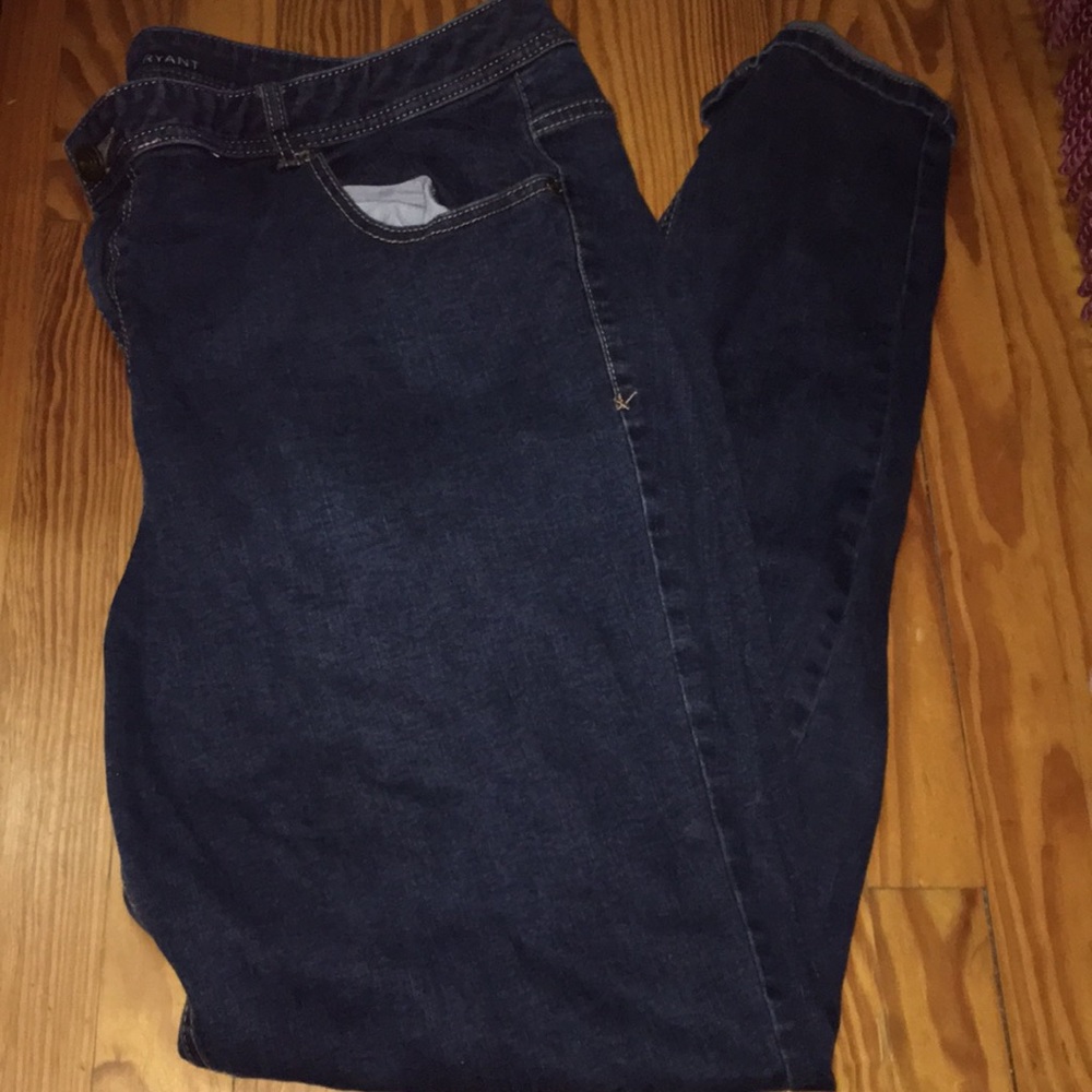Plain blue jeans